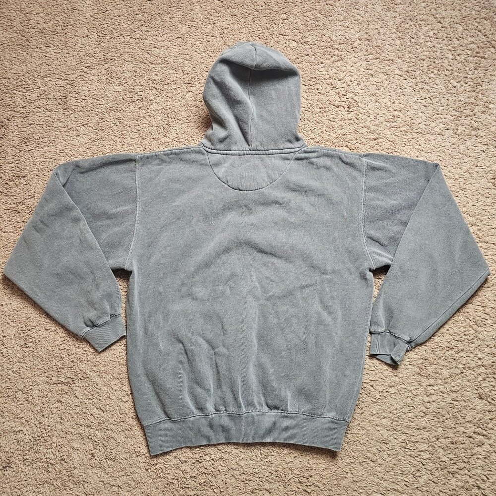 Chicago Hoodie Mens S Gray 1/4 Zip Up Drawstring Pullover Austins Sweatshirt - Picture 2 of 8